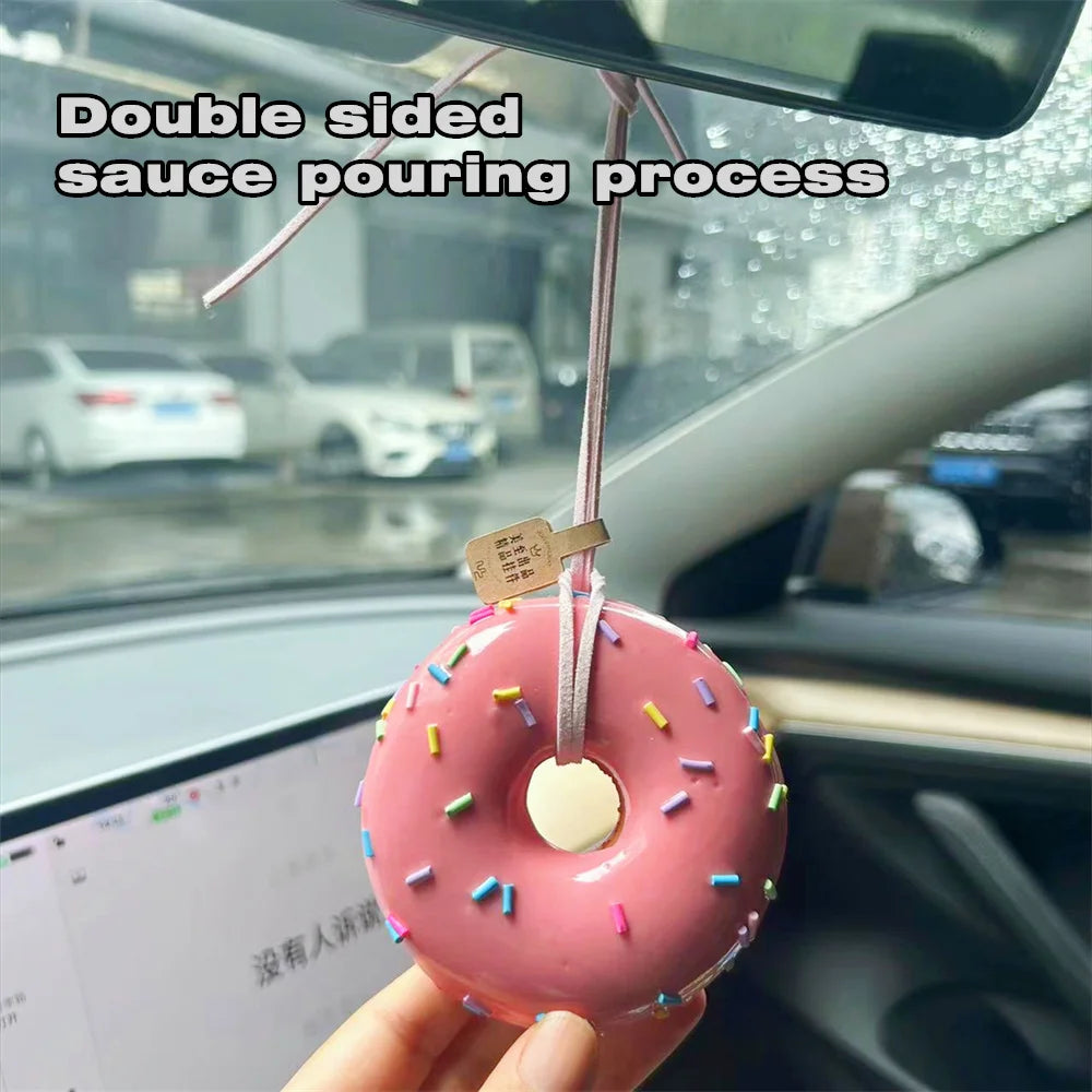 Simulated Baked Food Pendant Souvenir Gift Box Car Hanging Display Props Realistic Rearview Mirror Decora Bagel Fake Egg Tart