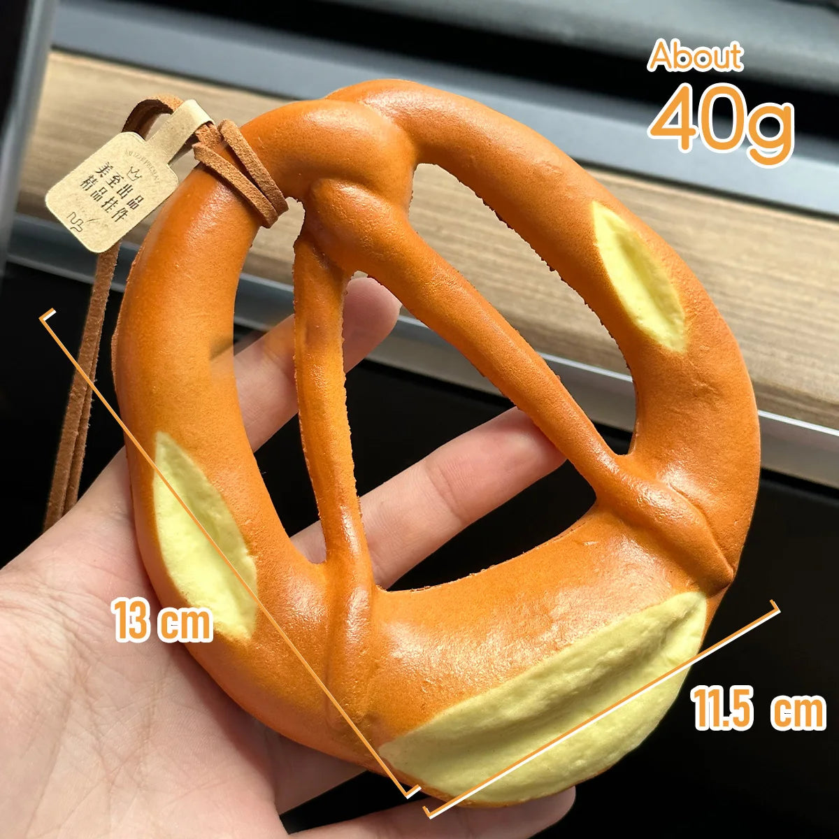 Simulated Baked Food Pendant Souvenir Gift Box Car Hanging Display Props Realistic Rearview Mirror Decora Bagel Fake Egg Tart