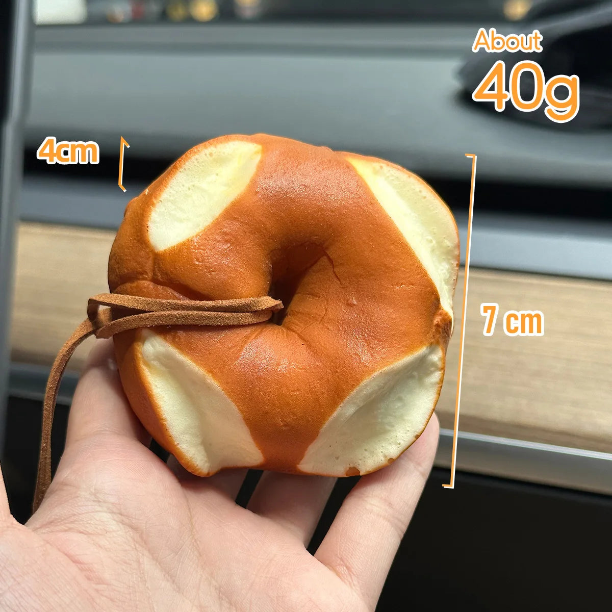 Simulated Baked Food Pendant Souvenir Gift Box Car Hanging Display Props Realistic Rearview Mirror Decora Bagel Fake Egg Tart