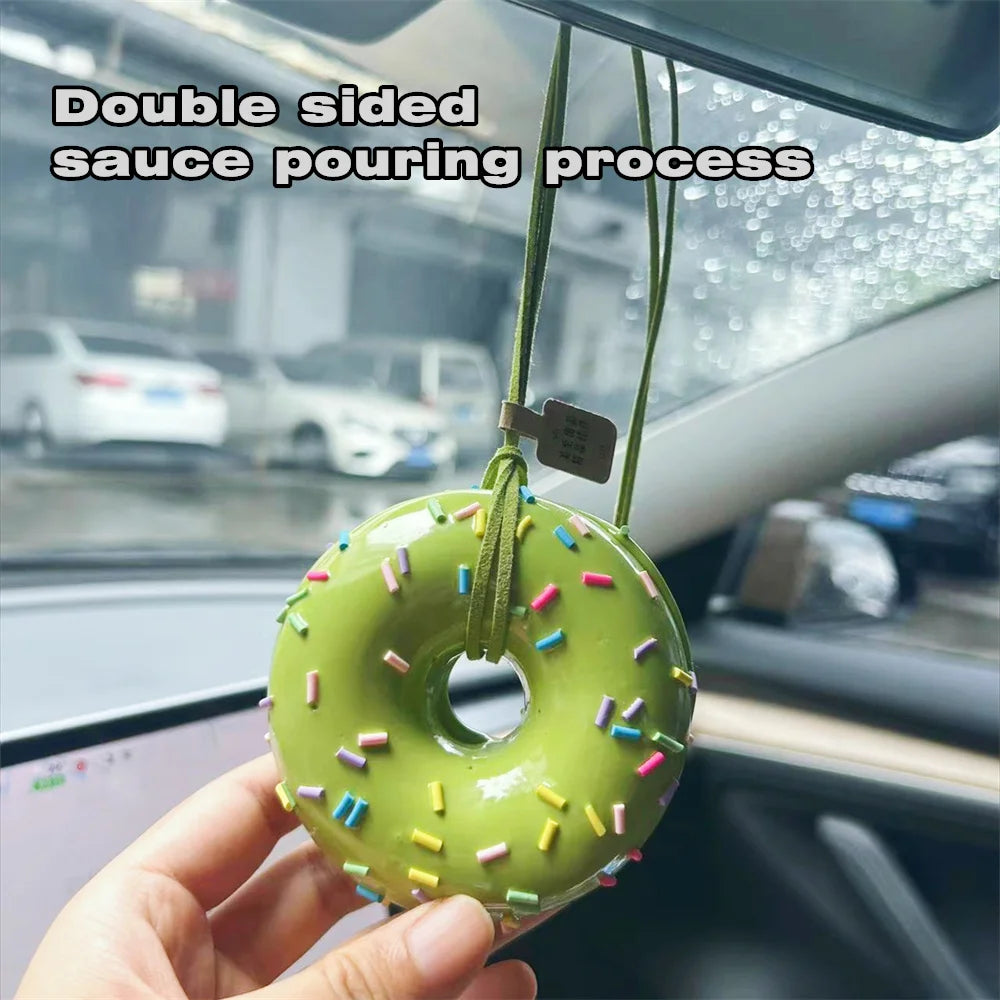 Simulated Baked Food Pendant Souvenir Gift Box Car Hanging Display Props Realistic Rearview Mirror Decora Bagel Fake Egg Tart