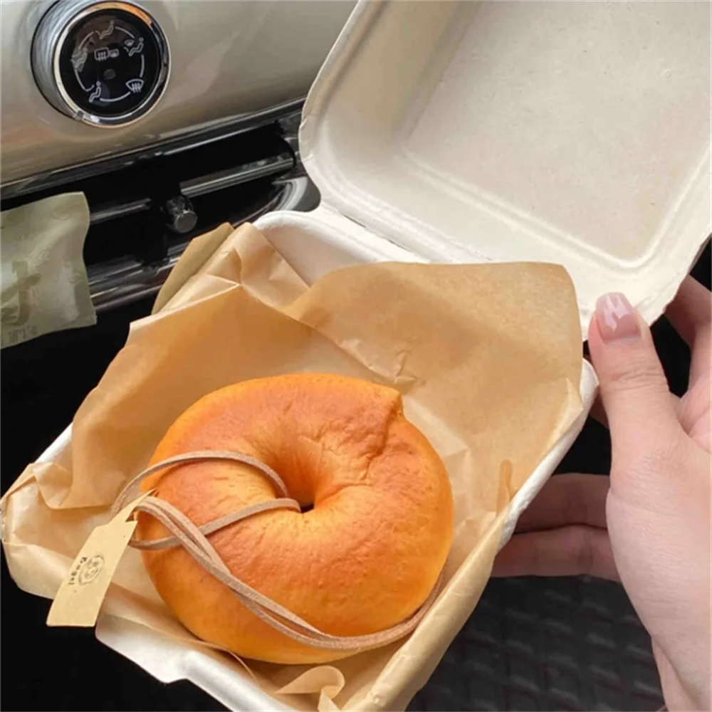Simulated Baked Food Pendant Souvenir Gift Box Car Hanging Display Props Realistic Rearview Mirror Decora Bagel Fake Egg Tart