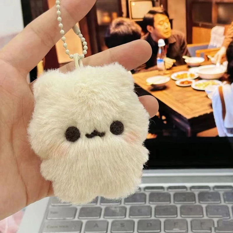 Cute Sweet Plush Bear Squeezing Keychain Funny Creative Stuffed Doll Keychain Pendant Fashion Backpack Hanging Ornament Gifts