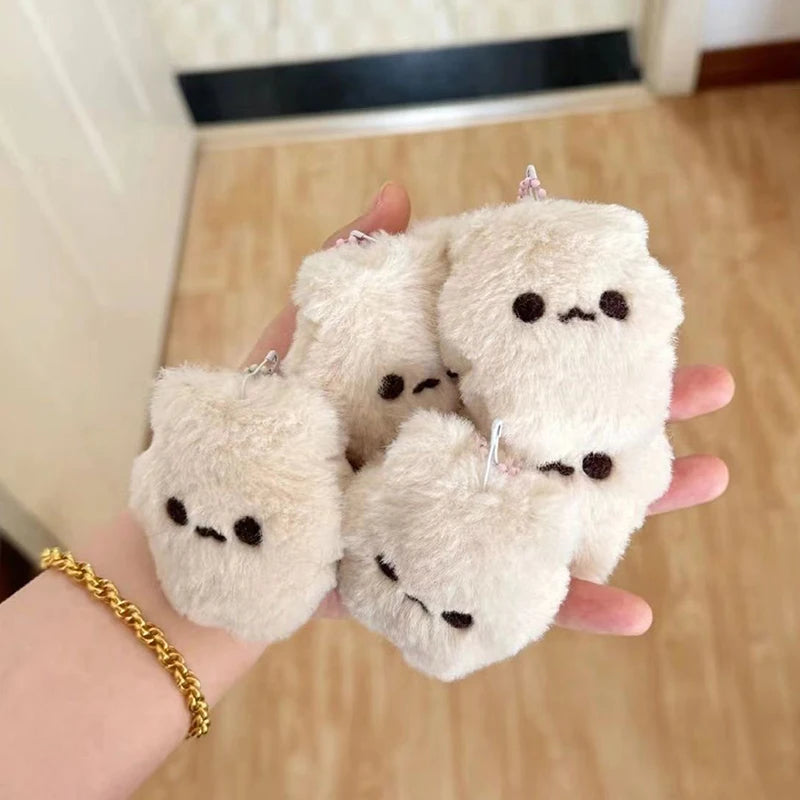 Cute Sweet Plush Bear Squeezing Keychain Funny Creative Stuffed Doll Keychain Pendant Fashion Backpack Hanging Ornament Gifts