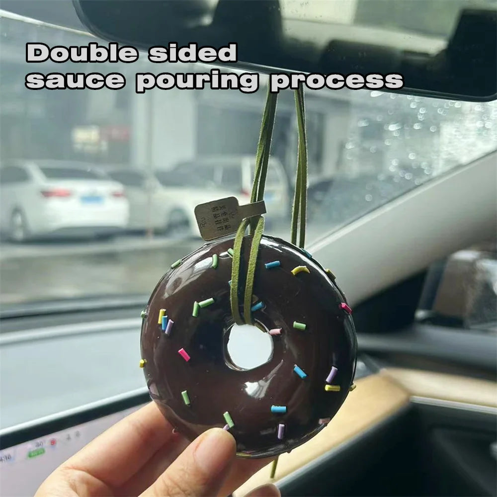 Simulated Baked Food Pendant Souvenir Gift Box Car Hanging Display Props Realistic Rearview Mirror Decora Bagel Fake Egg Tart