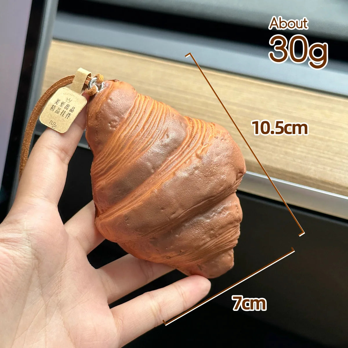 Simulated Baked Food Pendant Souvenir Gift Box Car Hanging Display Props Realistic Rearview Mirror Decora Bagel Fake Egg Tart
