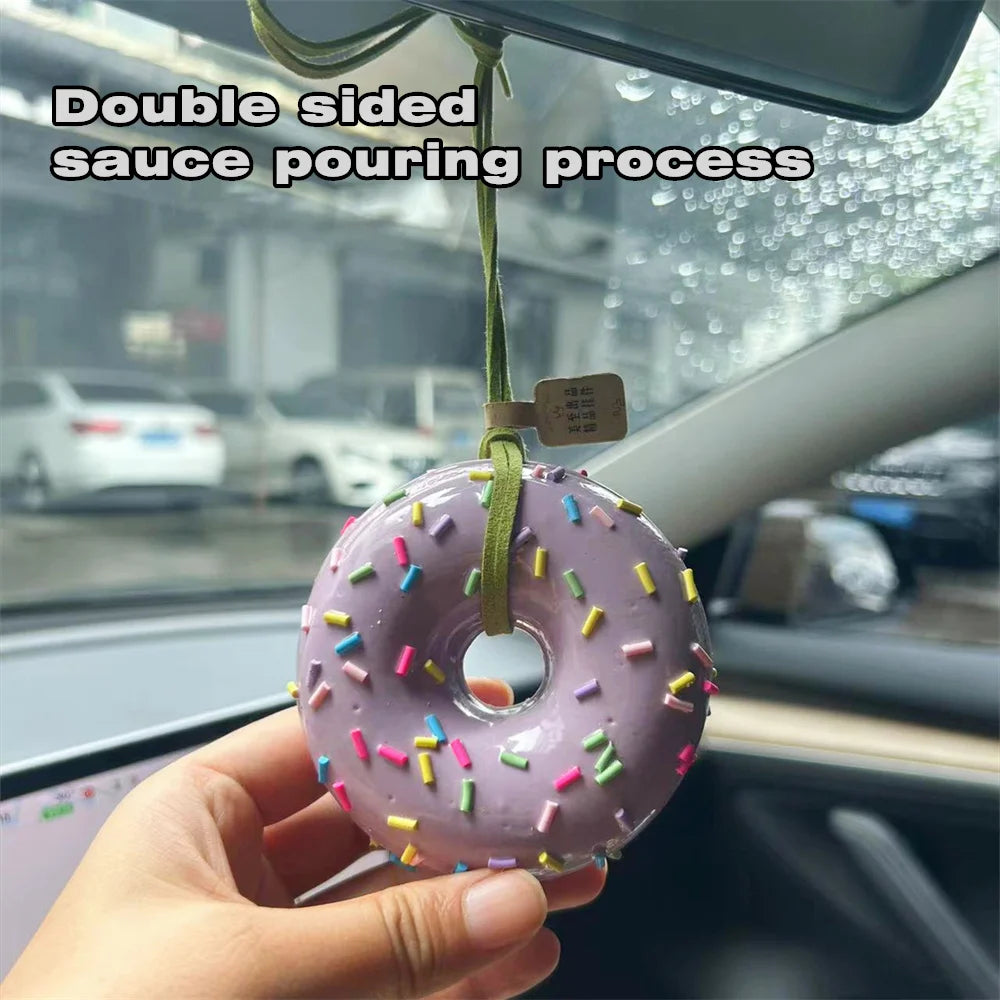 Simulated Baked Food Pendant Souvenir Gift Box Car Hanging Display Props Realistic Rearview Mirror Decora Bagel Fake Egg Tart