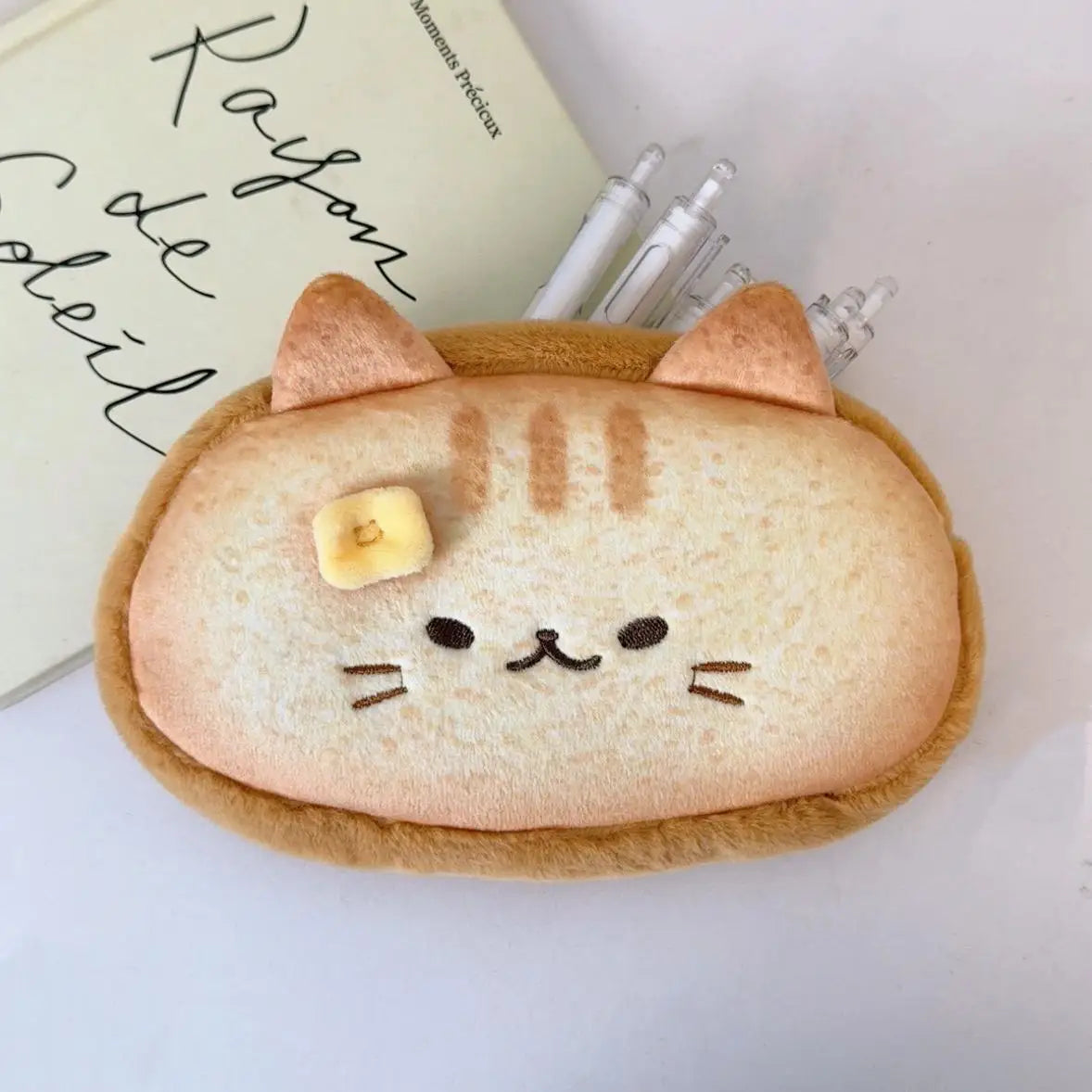 Cute plush pencil case Pencil case Large capacity cat creative pencil case